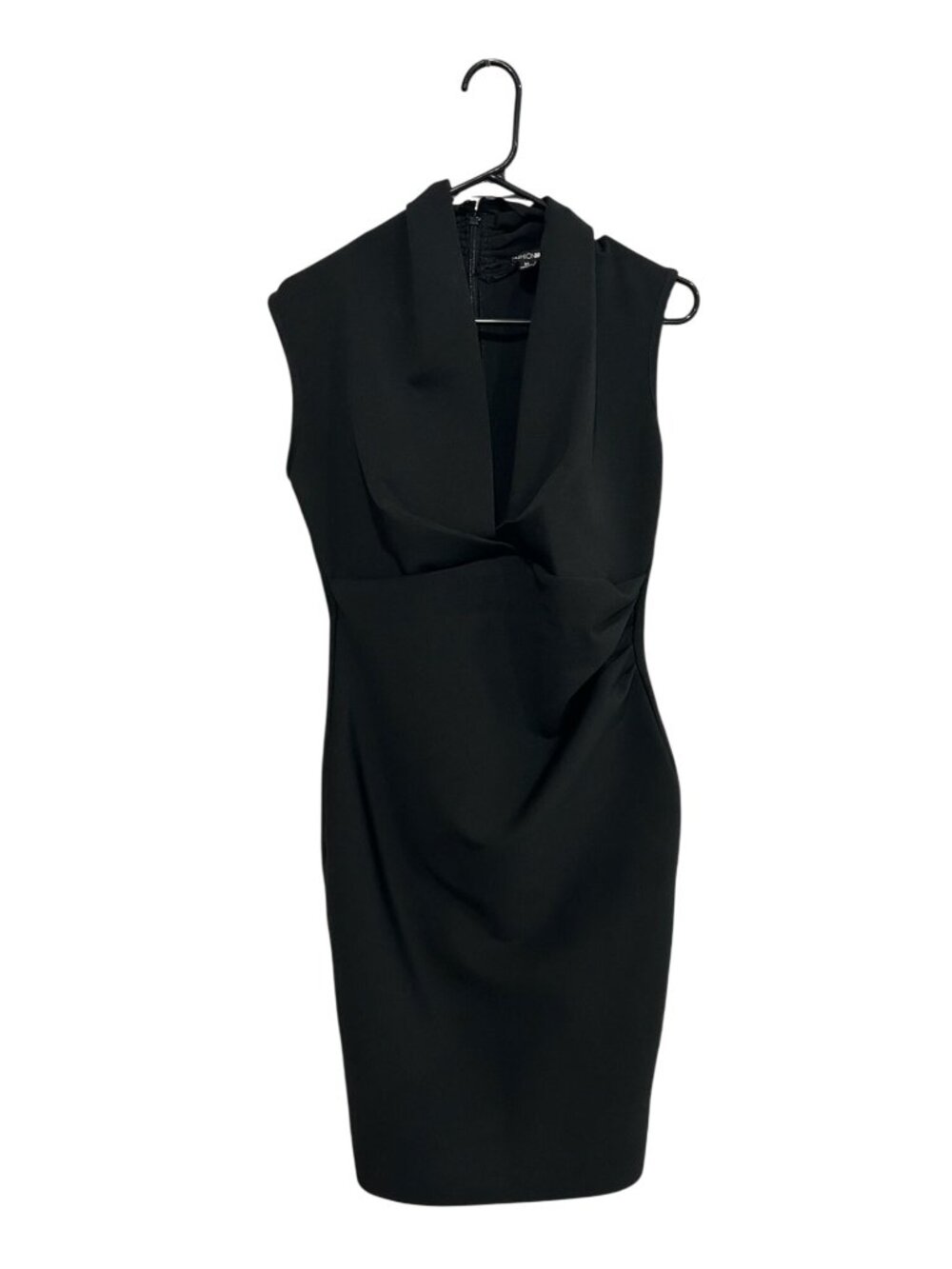 Fashion Nova XL Black Draped Sleeveless Bodycon Dress Vintage Dark Romantic